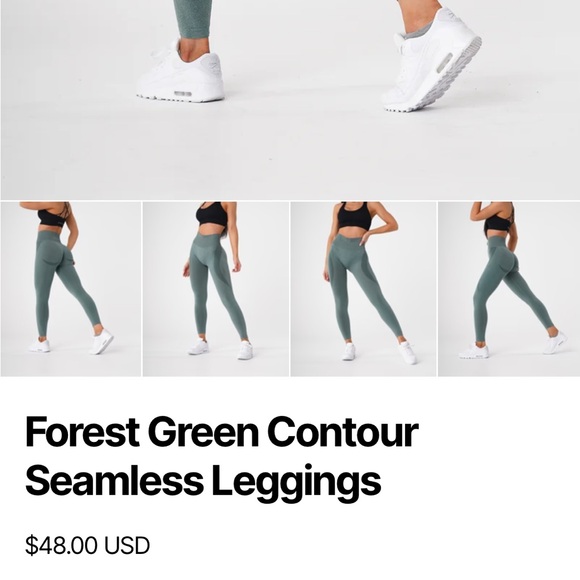 NVGTN Forest Green Contour Seamless Workout Leggings | XS - Picture 5 of 5